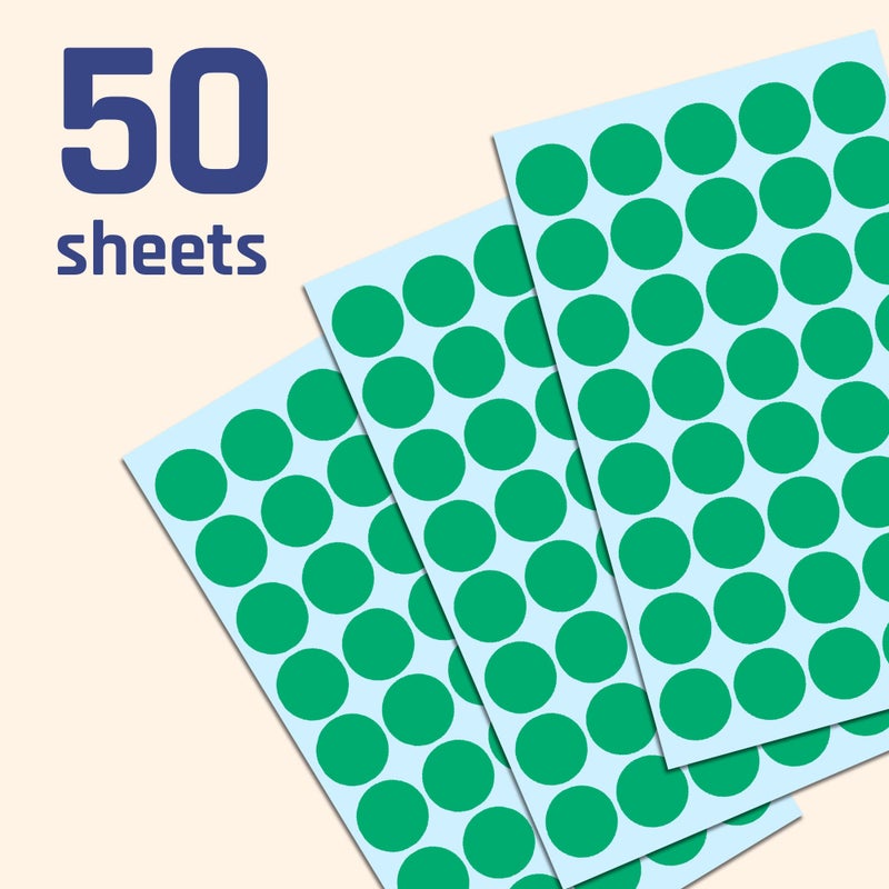 TownStix 2000 Pack, 3/4" Round Dot Stickers Circle Labels - Green - Image 3